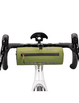 Torba rowerowa rockbros as-145 road to sky na kierownicę wodoodporna 2 l - zielona 2