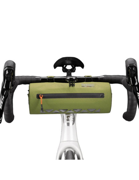 Torba rowerowa rockbros as-145 road to sky na kierownicę wodoodporna 2 l - zielona
