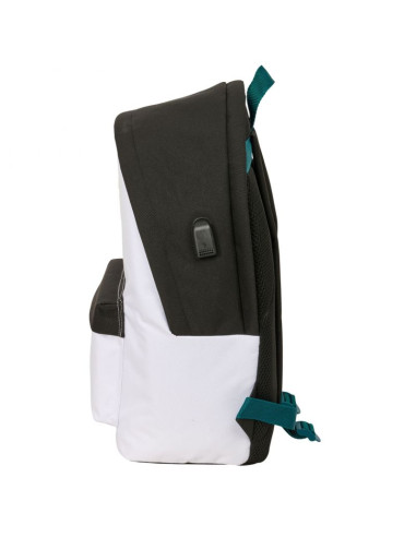 Real madryt plecak sportowy z usb i z miejscem na laptopa double backpack 612554820