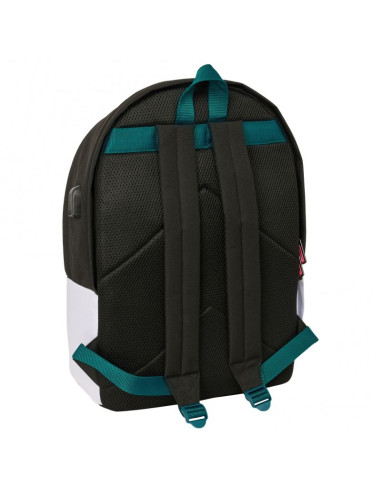 Real madryt plecak sportowy z usb i z miejscem na laptopa double backpack 612554820