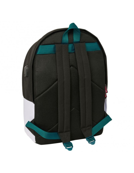 Real madryt plecak sportowy z usb i z miejscem na laptopa double backpack 612554820