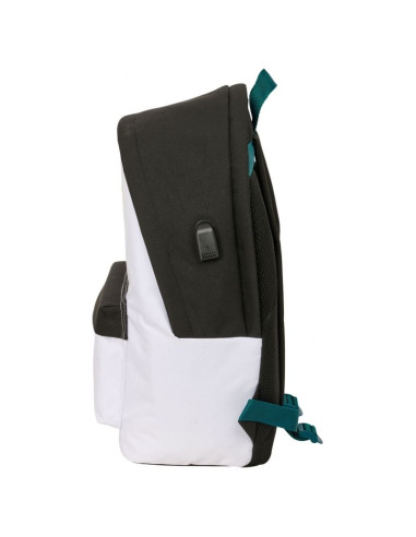 Real madryt plecak sportowy z usb i z miejscem na laptopa double backpack 612554820