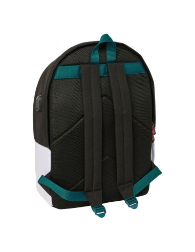 Real madryt plecak sportowy z usb i z miejscem na laptopa double backpack 612554820