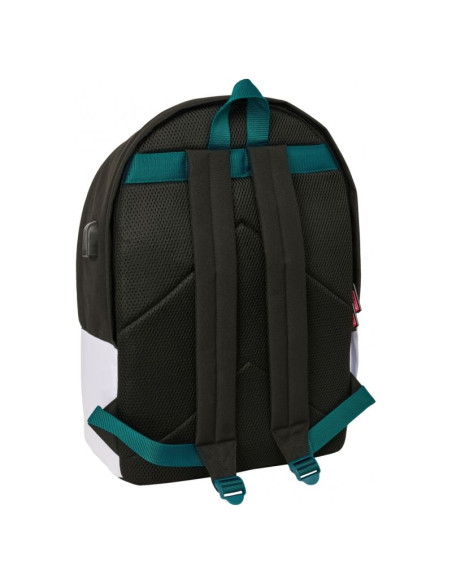 Real madryt plecak sportowy z usb i z miejscem na laptopa double backpack 612554820
