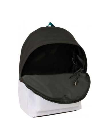 Real madryt plecak sportowy z usb i z miejscem na laptopa double backpack 612554820