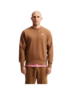 Bluza męska nike club ft jasny brąz fn3888 270