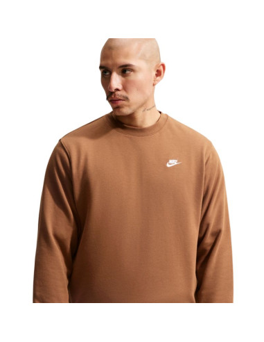 Bluza męska nike club ft jasny brąz fn3888 270