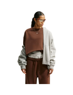 Bluza damska nike studio fleece brązowa im8082 259