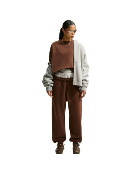 Bluza damska nike studio fleece brązowa im8082 259