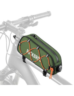 Torba rowerowa rockbros tl004 road to sky 0,7 l na ramę wodoodporna - zielona