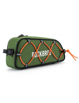 Torba rowerowa rockbros tl004 road to sky 0,7 l na ramę wodoodporna - zielona 2