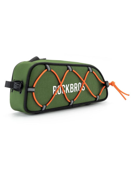Torba rowerowa rockbros tl004 road to sky 0,7 l na ramę wodoodporna - zielona