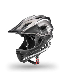 Kask rowerowy rockbros tt-32sbtg-m dziecięcy z odpinaną szczęką rozmiar m - szary
