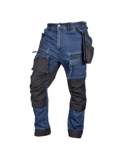 Spodnie robocze denim wzmocnienia cordura, granatowe, roz. m