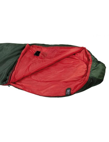 High peak lite pak 1200 śpiwór typu mumia poliester zielony, czerwony