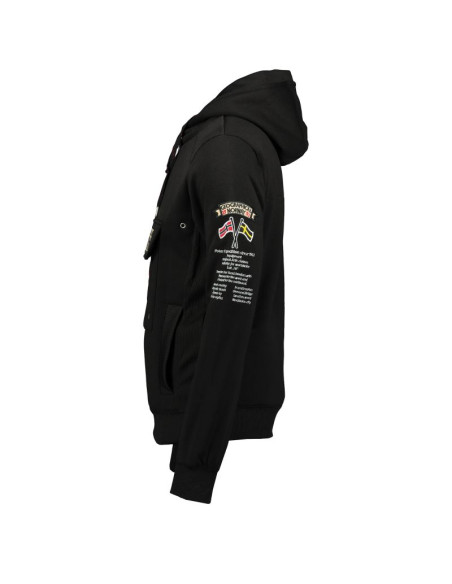 Bluza sportowa męska geographical norway gymclass black db men 100 z kapturem czarna (wu4185h-gn-black)