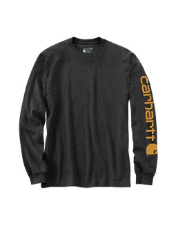 Koszulka z długim rękawem carhartt sleeve logo t-shirt l/s - carbon heather rozmiar: s