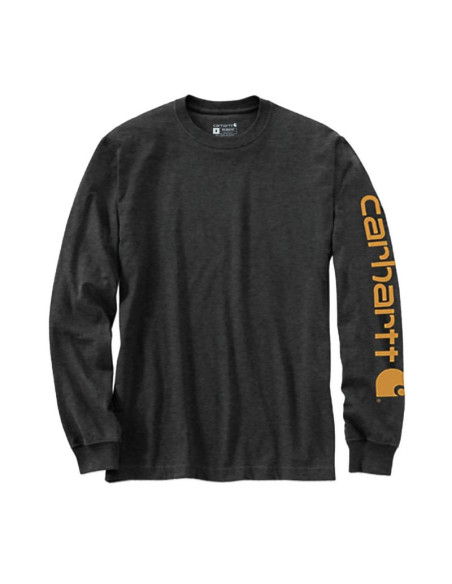 Koszulka z długim rękawem carhartt sleeve logo t-shirt l/s - carbon heather rozmiar: s