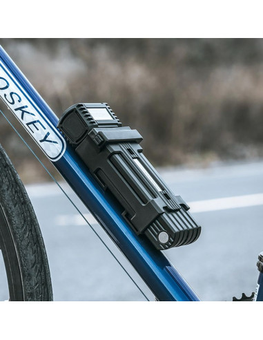 Zapięcie rowerowe rockbros lkxr2006 składane na klucz - czarne