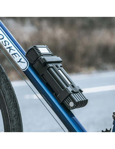 Zapięcie rowerowe rockbros lkxr2006 składane na klucz - czarne