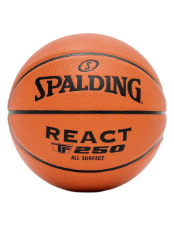 Piłka koszykowa spalding react tf-250 rozm. 7 brązowa 76801z