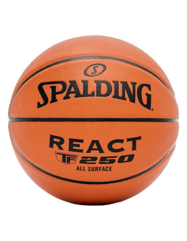 Piłka koszykowa spalding react tf-250 rozm. 7 brązowa 76801z