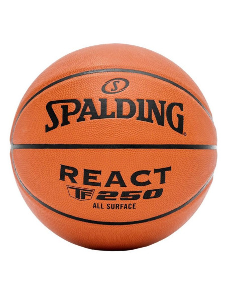 Piłka koszykowa spalding react tf-250 rozm. 7 brązowa 76801z