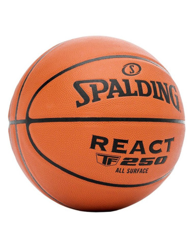 Piłka koszykowa spalding react tf-250 rozm. 7 brązowa 76801z