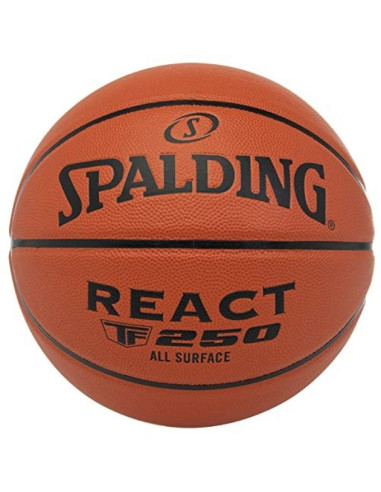 Piłka koszykowa spalding react tf-250 rozm. 7 brązowa 76801z