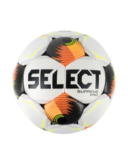 Piłka nożna select supreme pro fifa basic biało-czarno-pomarańczowa 1001356/111148