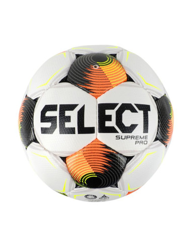 Piłka nożna select supreme pro fifa basic biało-czarno-pomarańczowa 1001356/111148