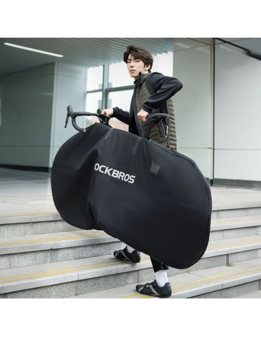 Pokrowiec elastyczny rockbros d002 torba transportowa na rowery szosowe i górskie 26" - czarny