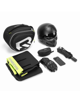 Torba motocyklowa rockbros a40-1 na bak motocyklowy 12l - czarna 2