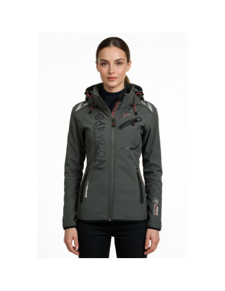 Kurtka softshell damska geographical norway reine grey/black lady 007  (wu6099f/gn grey/black)