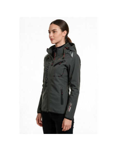 Kurtka softshell damska geographical norway reine grey/black lady 007  (wu6099f/gn grey/black)