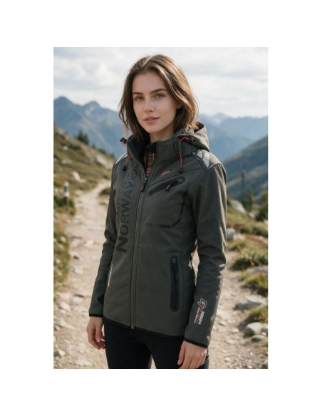 Kurtka softshell damska geographical norway reine grey/black lady 007  (wu6099f/gn grey/black)