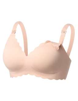 Momcozy yn46 bezszwowy biustonosz do karmienia floral support cielisty s 2