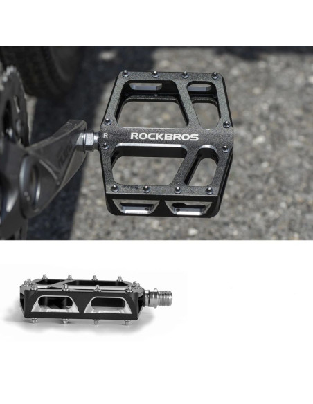 Pedały rowerowe rockbros k399-bk platformowe szerokie - czarne