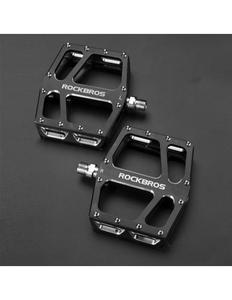 Pedały rowerowe rockbros k399-bk platformowe szerokie - czarne