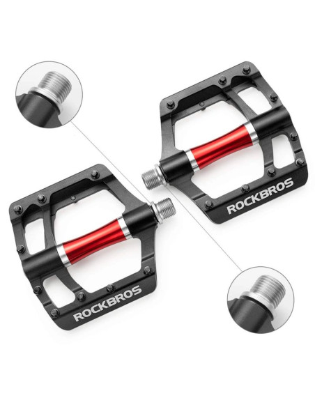 Pedały rowerowe rockbros 2020-12cbk platformowe aluminiowe - czarne