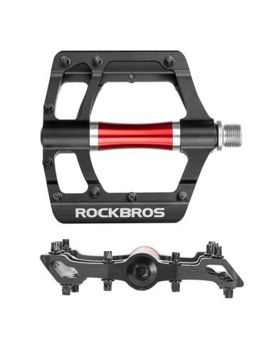 Pedały rowerowe rockbros 2020-12cbk platformowe aluminiowe - czarne