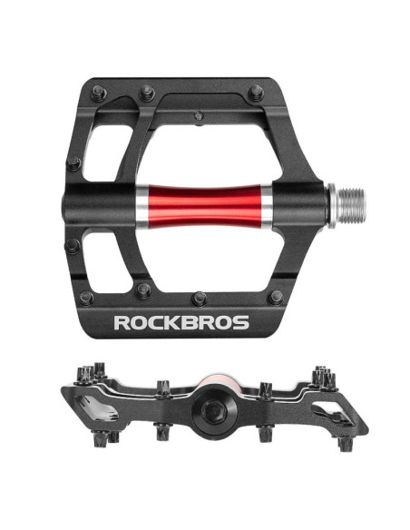 Pedały rowerowe rockbros 2020-12cbk platformowe aluminiowe - czarne