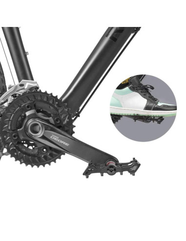 Pedały rowerowe rockbros 2020-12cbk platformowe aluminiowe - czarne