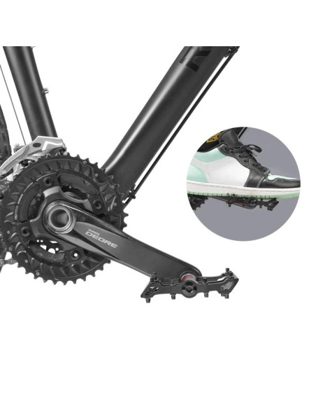 Pedały rowerowe rockbros 2020-12cbk platformowe aluminiowe - czarne