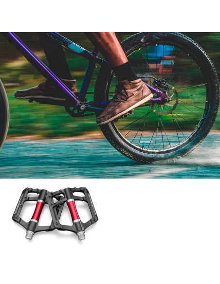 Pedały rowerowe rockbros 2020-12cbk platformowe aluminiowe - czarne