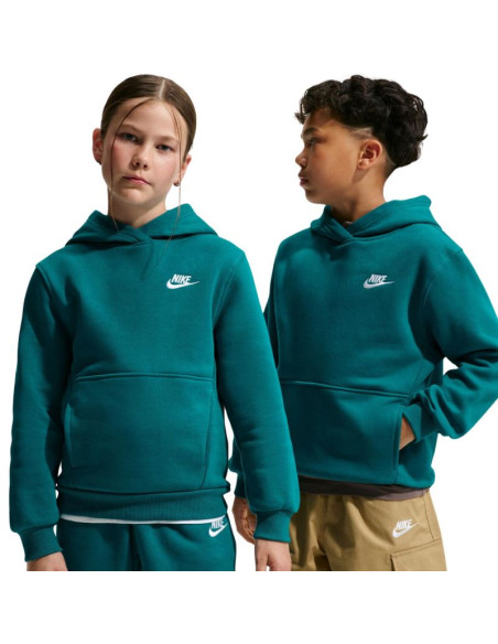Bluza dla dzieci nike sportswear club fleece zielona fd3000 372