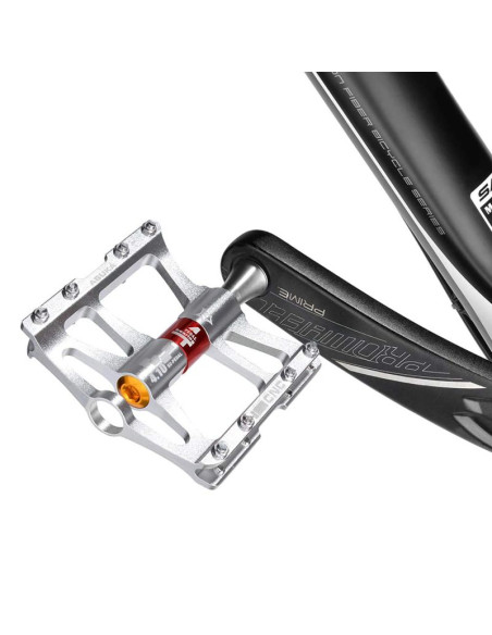 Pedały rowerowe rockbros jt410 4.10 4 łożyska - srebrne