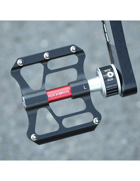 Pedały rowerowe rockbros k3462f-bk odłączane z szybkozłączem - czarne