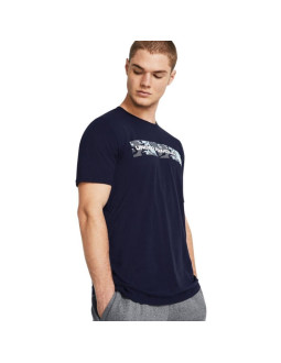 Koszulka męska under armour camo chest stripe granatowa 1376830 410 m
