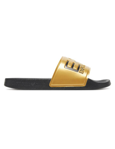 Męskie klapki sportowe emporio armani ea7 czarny/złoty - 7x000108-af15118-mz097